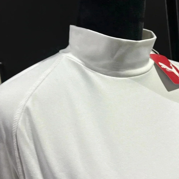 Puma Base Layer Bright White,winter warm, long sleeve turtleneck, logo sleeve - Picture 2 of 10